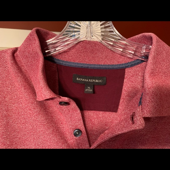 Banana Republic Red Mens Polo XL in EUC - Picture 2 of 3